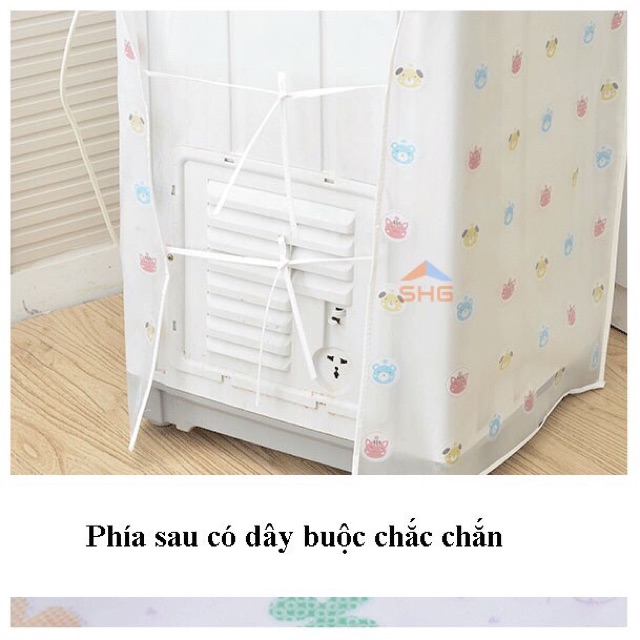 ÁO TRÙM MÁY GIẶT HOA LÁ HOÀNG GIA CAO CẤP, PHÂN LOẠI CỬA TRÊN VÀ CỬA TRƯỚC (KHOẢNG 7KG), KÍCH THƯỚC 56X60X83 CM