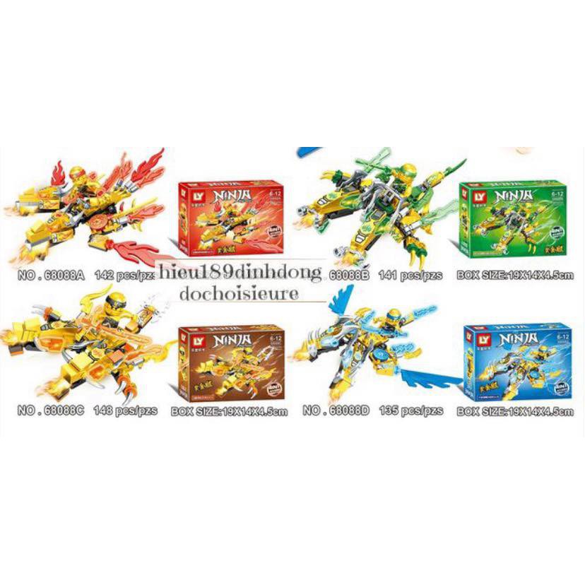 Lắp ráp xếp hình Ninjago 68088 : rồng 3 đầu của các ninja
