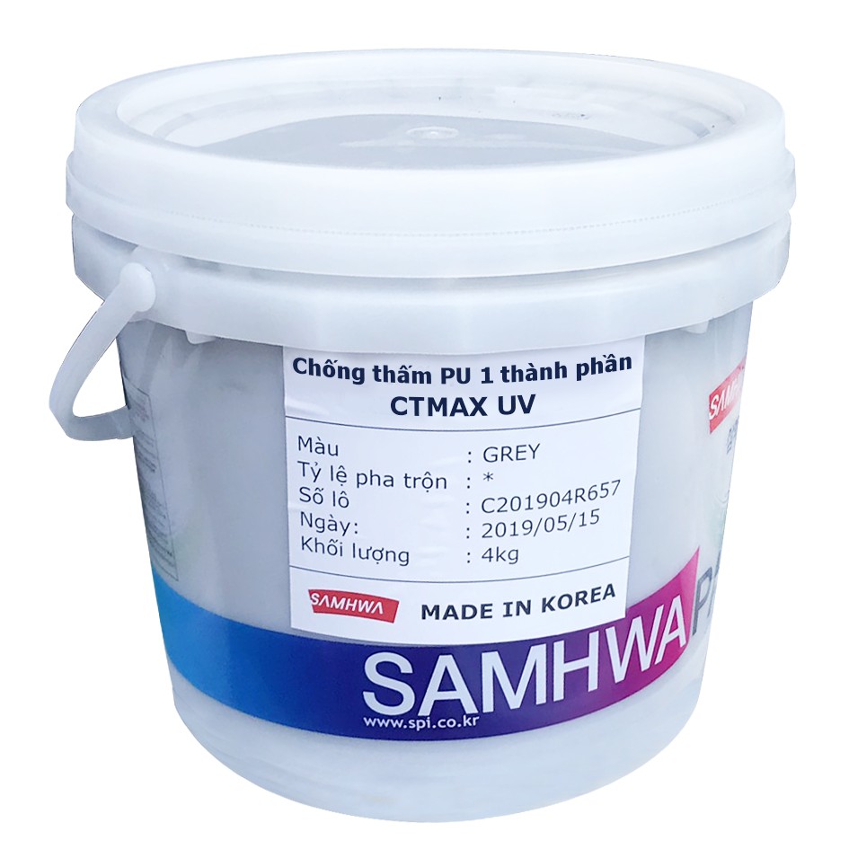 Chống thấm tường, sàn mái - Sơn chống thấm CTMAX UV nhập khẩu 100% Hàn Quốc - thùng 4kg