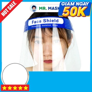 Tấm Chắn Giọt Bắn - Tấm Che Giọt Bắn Face Shield, che trọn khuôn mặt giúp giảm nguy cơ lây nhiễm dịch, dùng nơi làm việc