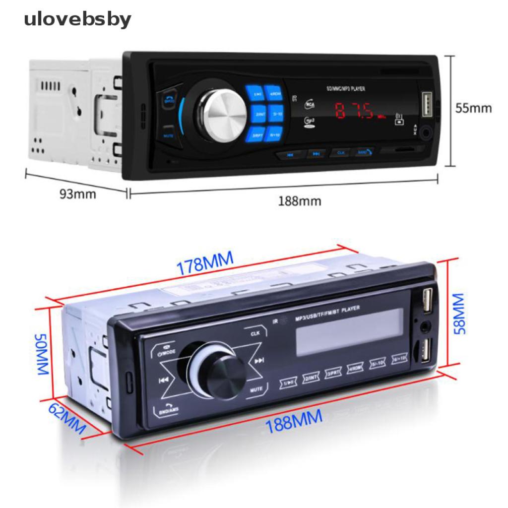 [ulovebsby] Car Stereo MP3 Player Bluetooth AUX USB TF FM Radio Audio In-dash Han [ulovebsby]