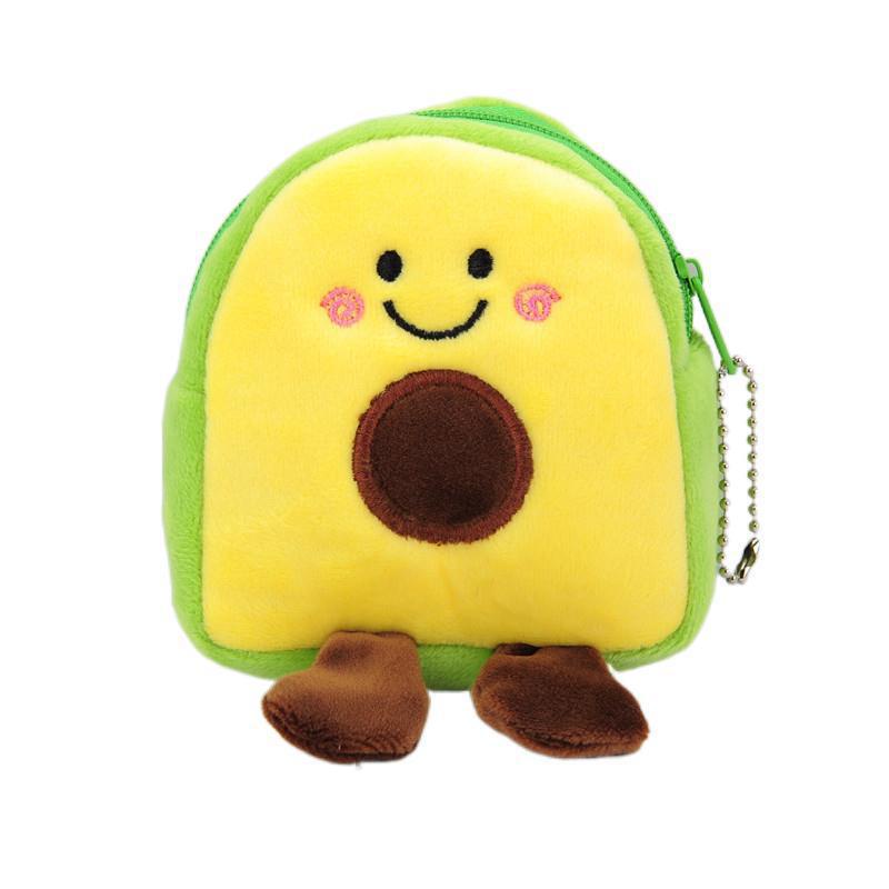 Móc khóa thú bông treo balo đi học hình TRÁI BƠ SIÊU CUTE  làm túi đựng son môi túi ví tiền tiện dụng