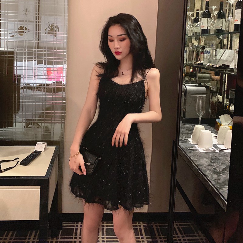 [SẴN] Đầm đi tiệc tua rua đơn giản sang chảnh QUẢNG CHÂU J0065 | BigBuy360 - bigbuy360.vn