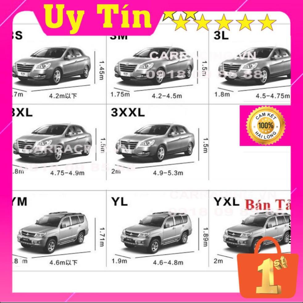 BẠT PHỦ XE Ô TÔ CARRACING BẠT PHỦ Ô TÔ 3 lớp CAO CẤP chống xước, chống nắng, chống cháy  4 chỗ - 5 chỗ - 7 chỗ bán tải | BigBuy360 - bigbuy360.vn
