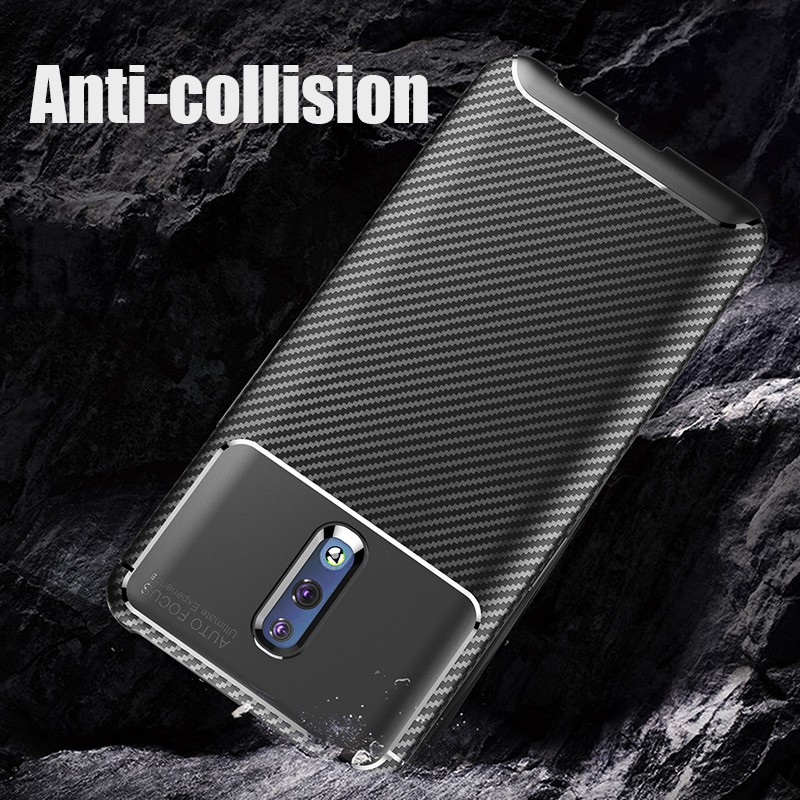 Ốp điện thoại chống sốc sợi cacbon bảo vệ toàn diện cho OPPO Reno/ Reno 10X Zoom | BigBuy360 - bigbuy360.vn