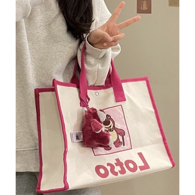 TÚI GẤU DÂU LOSTO 🍓 Size 35cm Đựng cả thế giới ⚡️⚡️ A