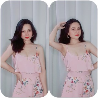 Đầm/Jumpsuit Ngắn Hoa