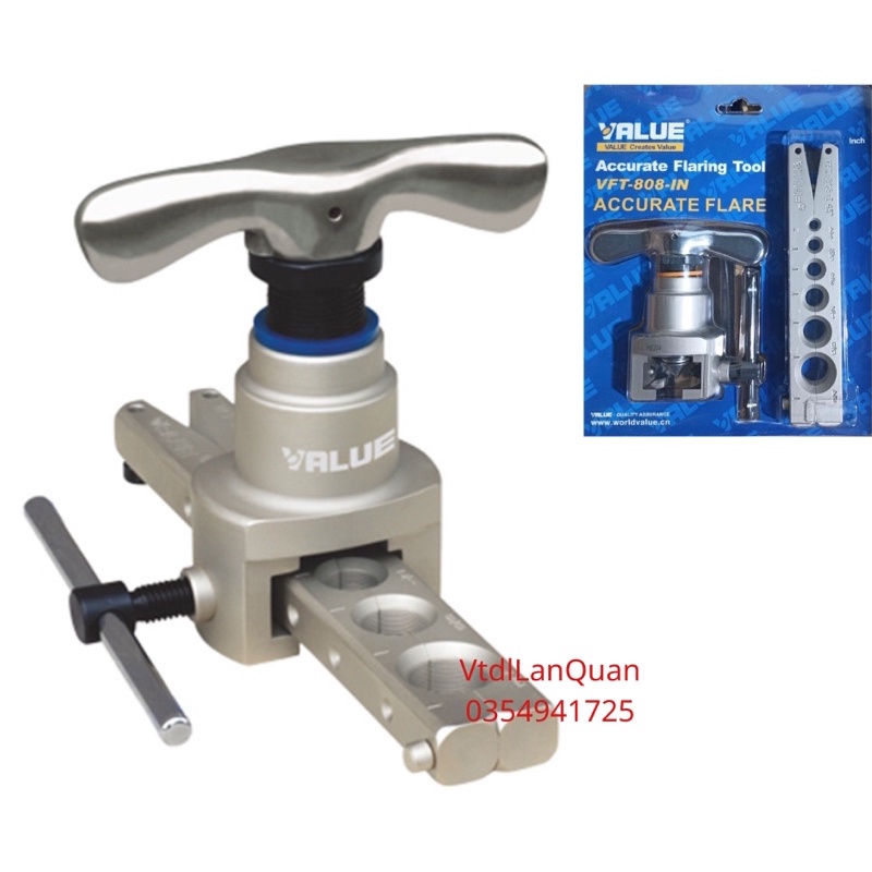 Bộ lã ống đồng value  Bộ Lã Loe ống đồng VALUE VFT-808-IN lệch tâm không dao