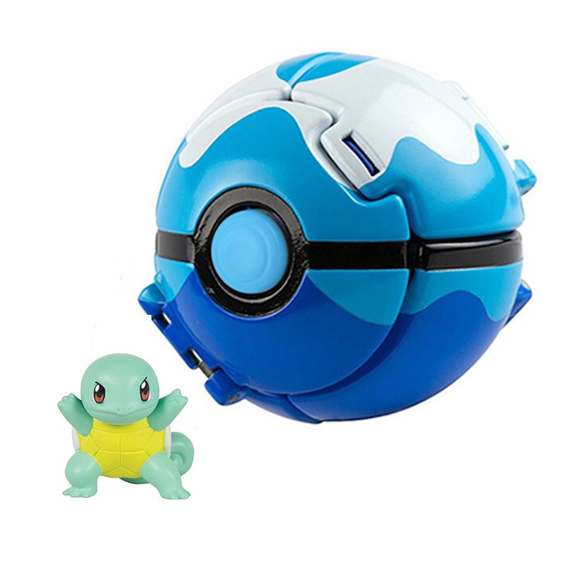 Đồ chơi mô hình nhân vật Pokemon anime hình quả bóng Venusaur Squirtle Transform phong cách hoạt hình sáng tạo