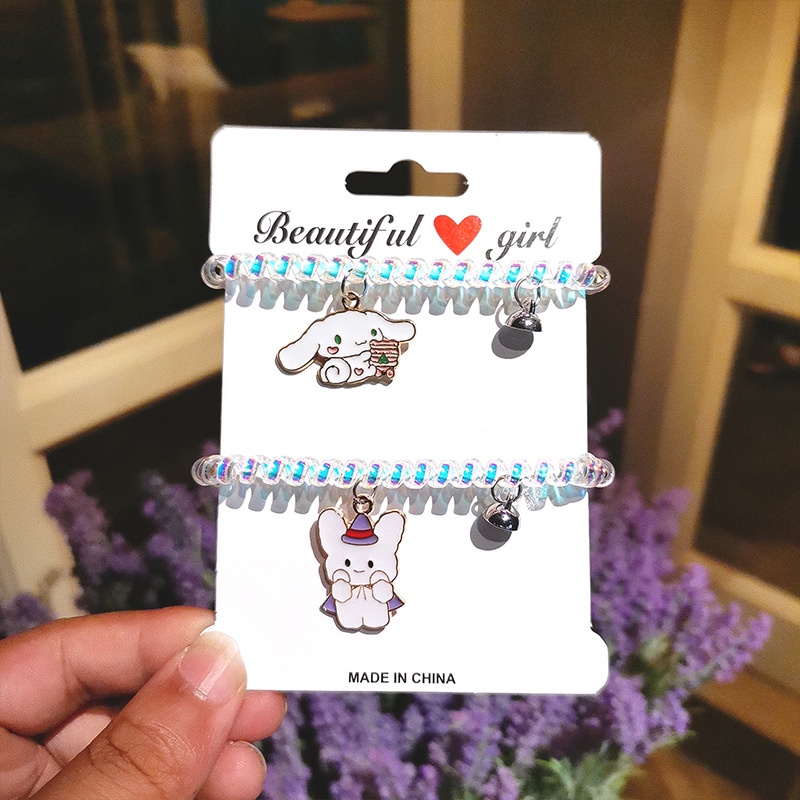 Dây Cột Tóc Cao Su Nam Châm Gắn Điện Thoại Hình Chú Chó Cinnamon / Mèo Bay Đáng Yêu Thích Hợp Làm Quà Tặng Cho Bạn Gái