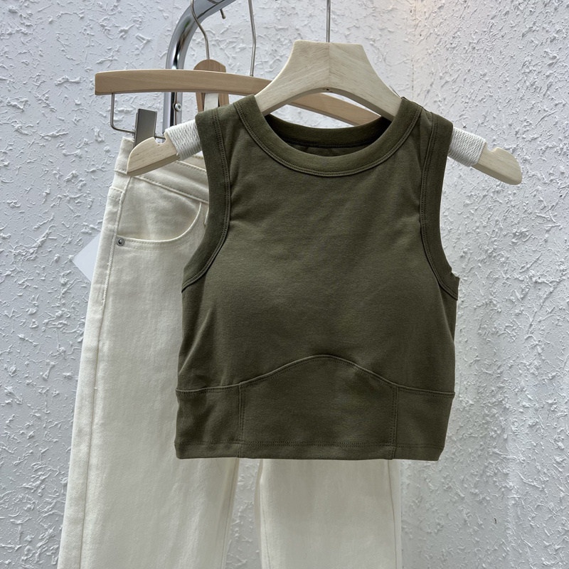 Áo croptop SUXI sát nách màu trơn thời trang mùa hè cho nữ