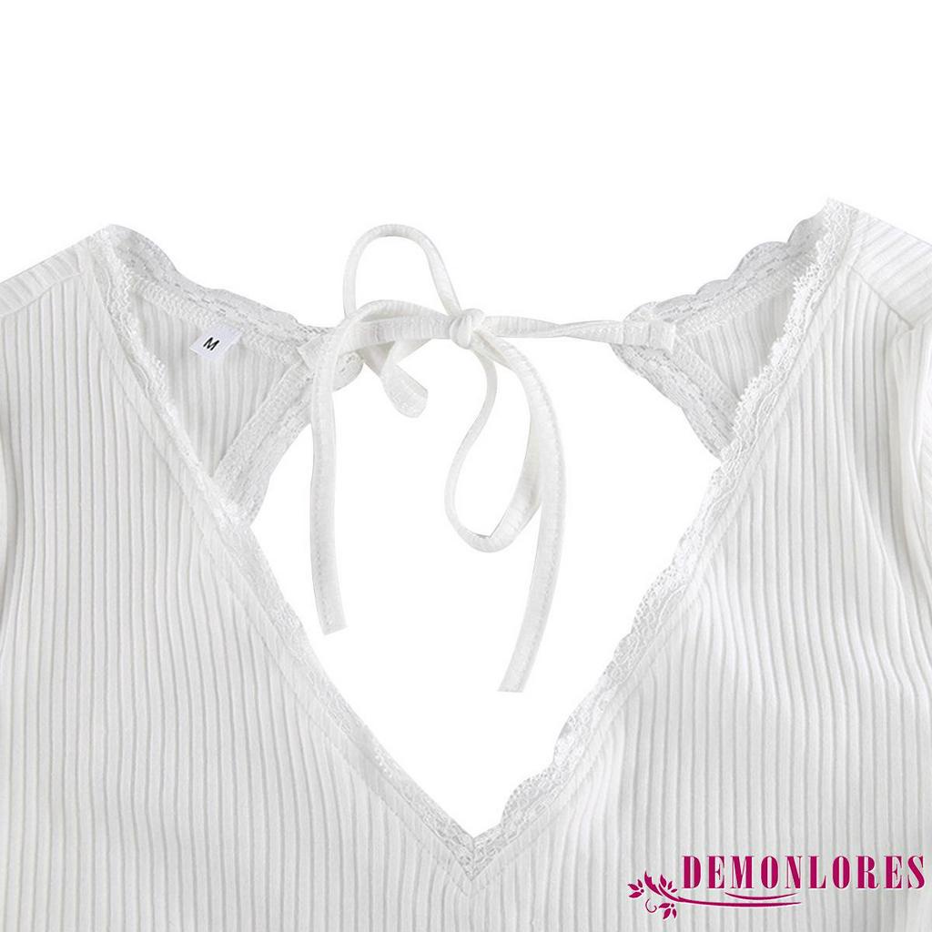Áo Croptop Tay Dài Thiết Kế Hở Lưng Quyến Rũ