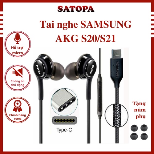 Tai Nghe Nhét Tai Samsung AKG Type C Note 10 Note20 S20 S21 Tai Phone có dây Gaming chống ồn cao cấp - SATOPA OFFICIAL