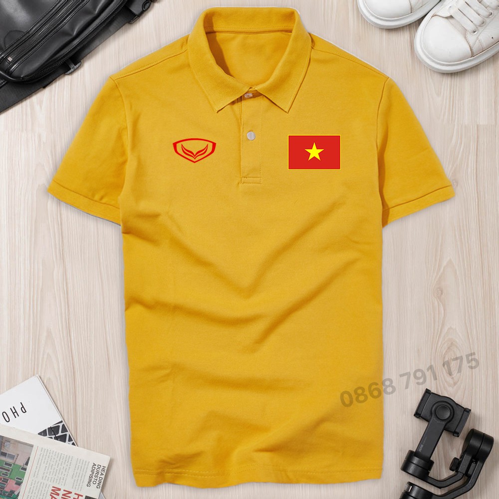 Áo Thun Polo có cổ ĐỘI TUYỂN VIỆT NAM Cao Cấp, cotton thấm hút mồ hôi, vải xịn không bông xù trẻ trung sang trọng GUCATI | BigBuy360 - bigbuy360.vn
