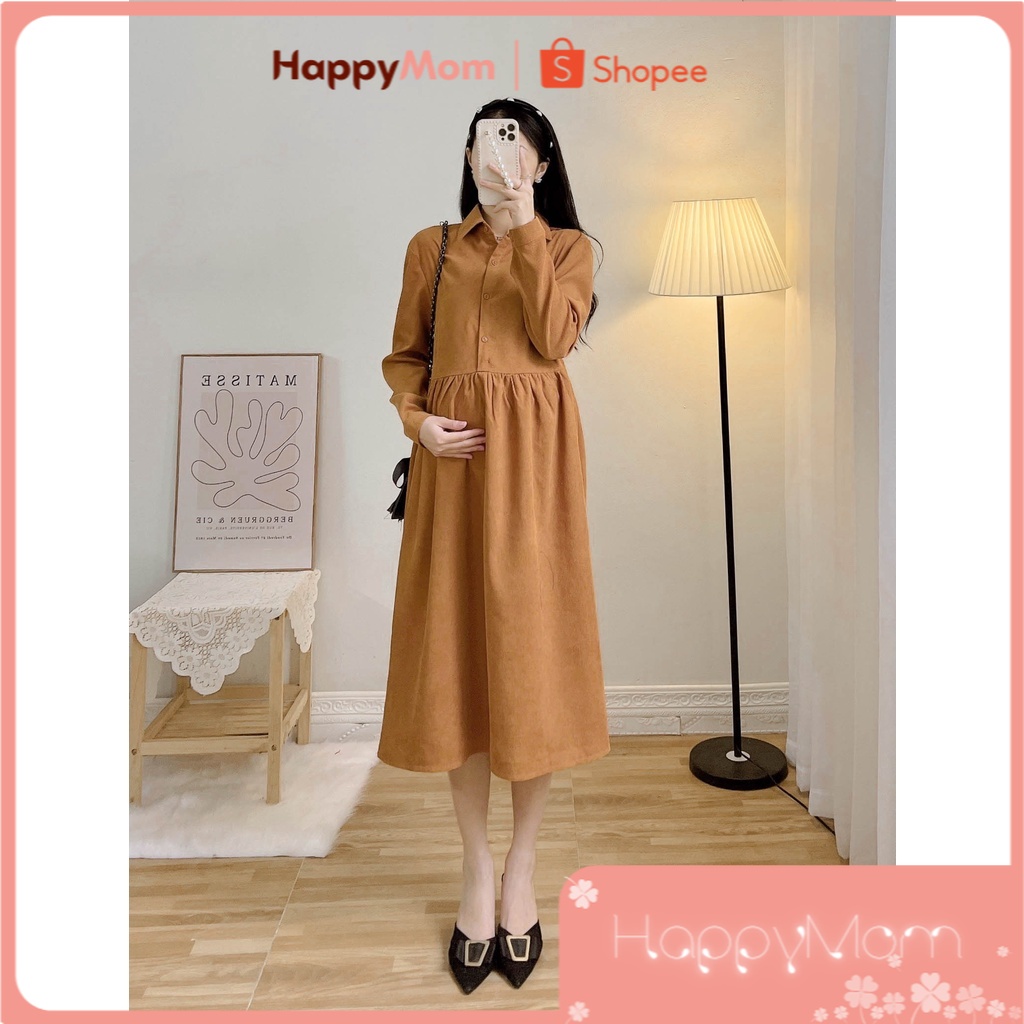 💝 Váy bầu thu đông HappyMom V021 dáng dài