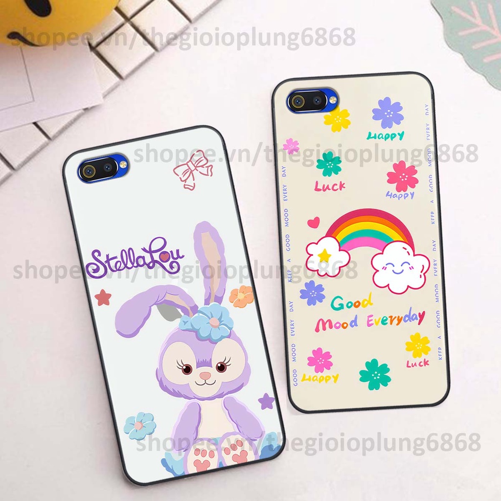 Ốp Realme C1 / C2 in hình cầu vồng happy smile thỏ cute siêu xinh siêu đáng yêu