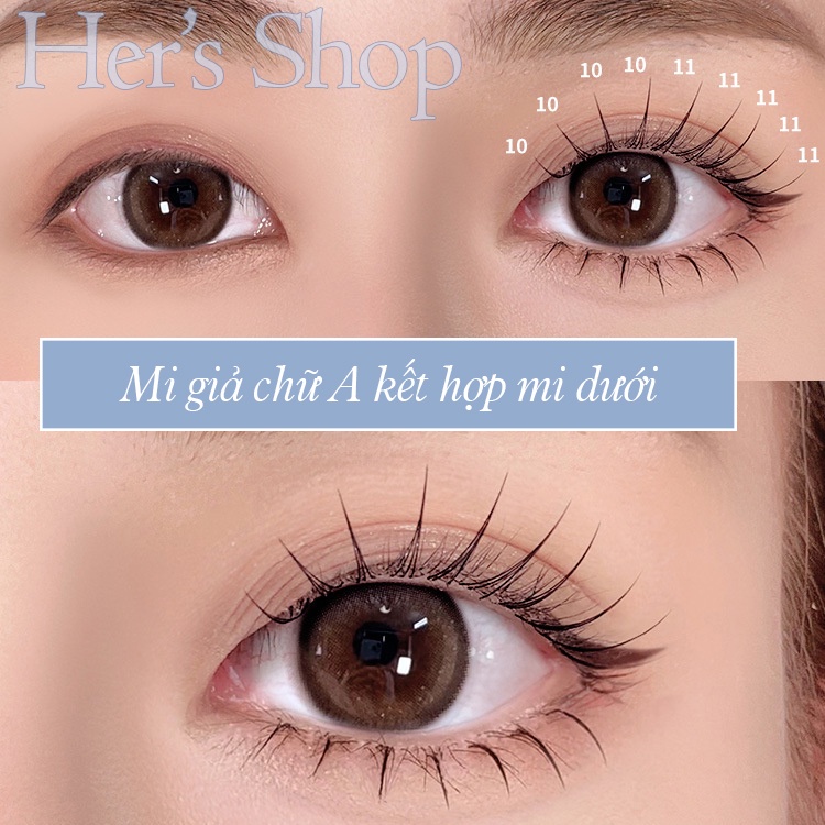 Hộp Mi Giả Tách Sợi Trên Và Dưới Nhiều Kiểu Dáng Tặng Keo Dán Mi - Set Mi Giả Chùm Đầy Đủ Tự Nối Tại Nhà