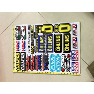 COMBO TEM NHÃN HIỆU XE MÁY