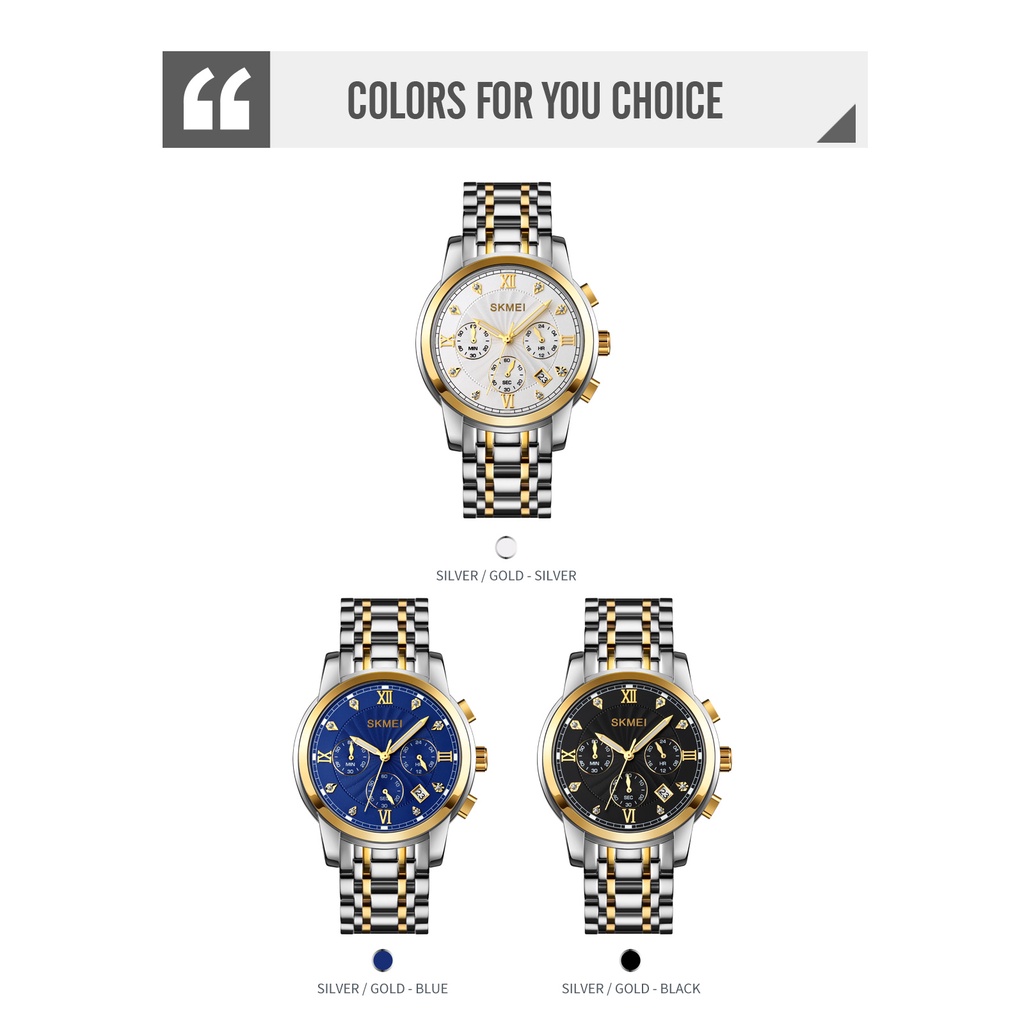 Đồng Hồ Quartz Nam Hiển Thị Ngày Chống Thấm Nước SKMEI 1904
