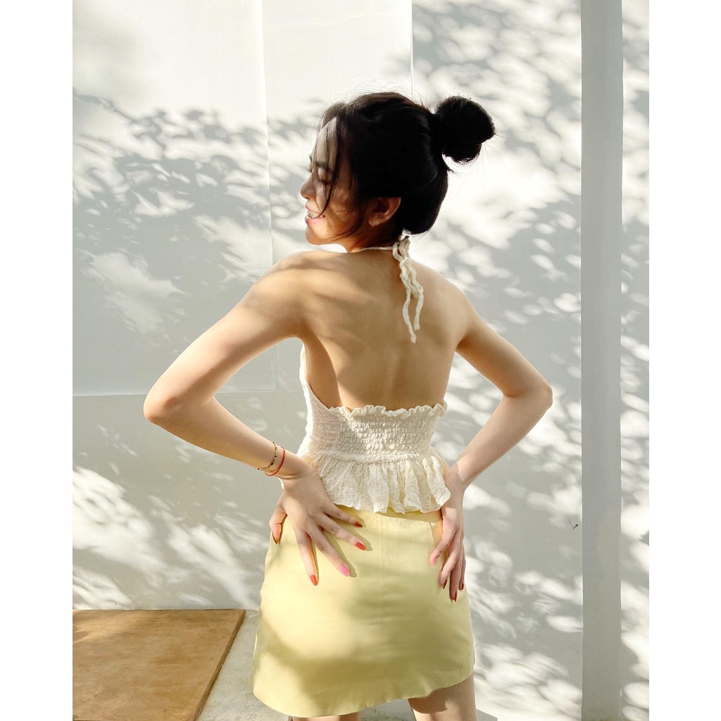 ÁO YẾM CHẤT LIỆU DÀU DẶN BA MÀU XINH XẮN CHO NGÀY HÈ - LONI CROPTOP