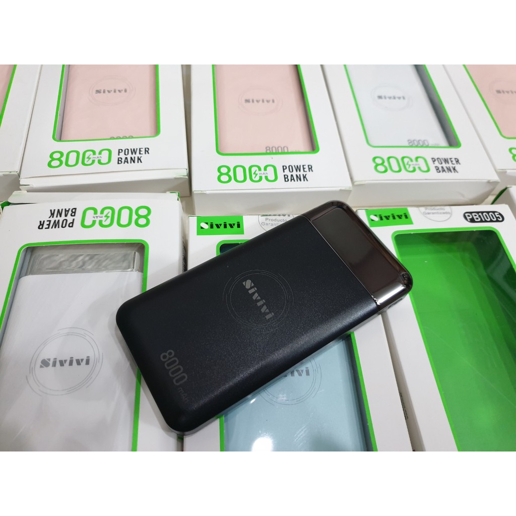 Pin Xạc Dự Phòng Chính Hãng SIVIVI dung lượng chuẩn 8000mah