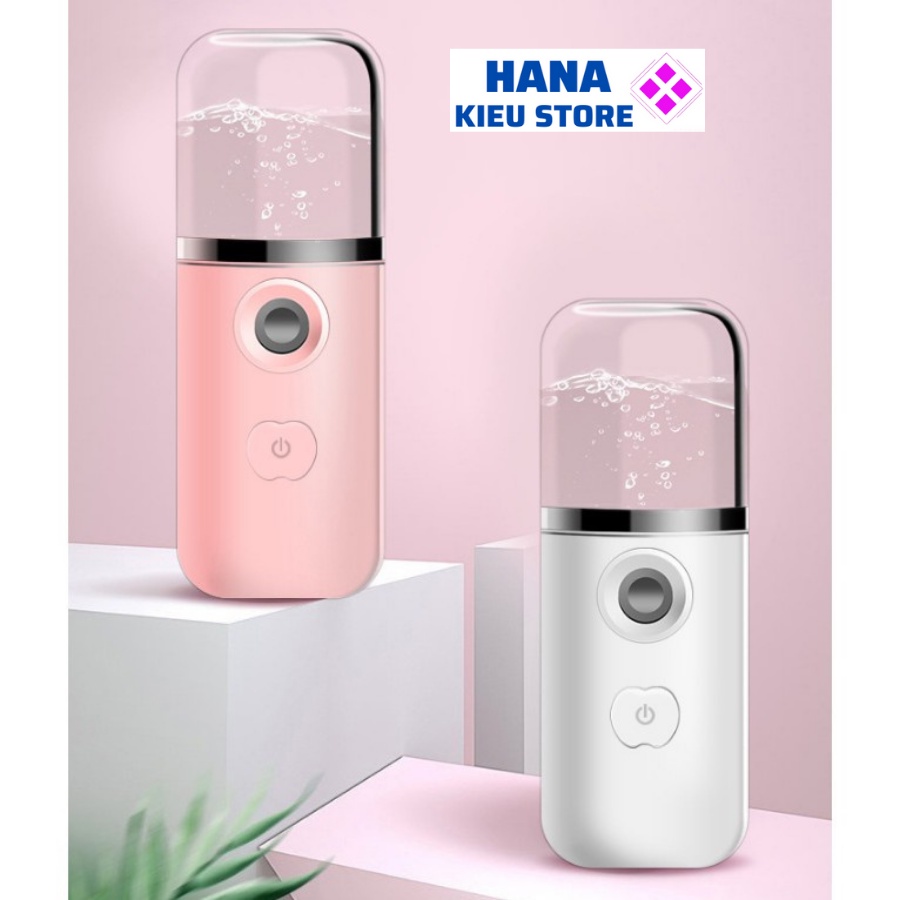 Máy phun sương xông hơi nano mini cầm tay cấp ẩm siêu tiện dụng Hana Kieu