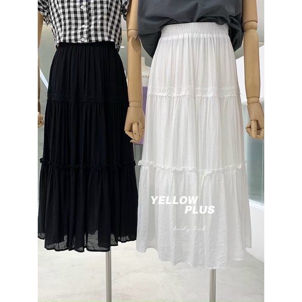 Chân váy midi dáng dài thanh lịch, ,chân váy dáng dài ulzzang xếp tầng