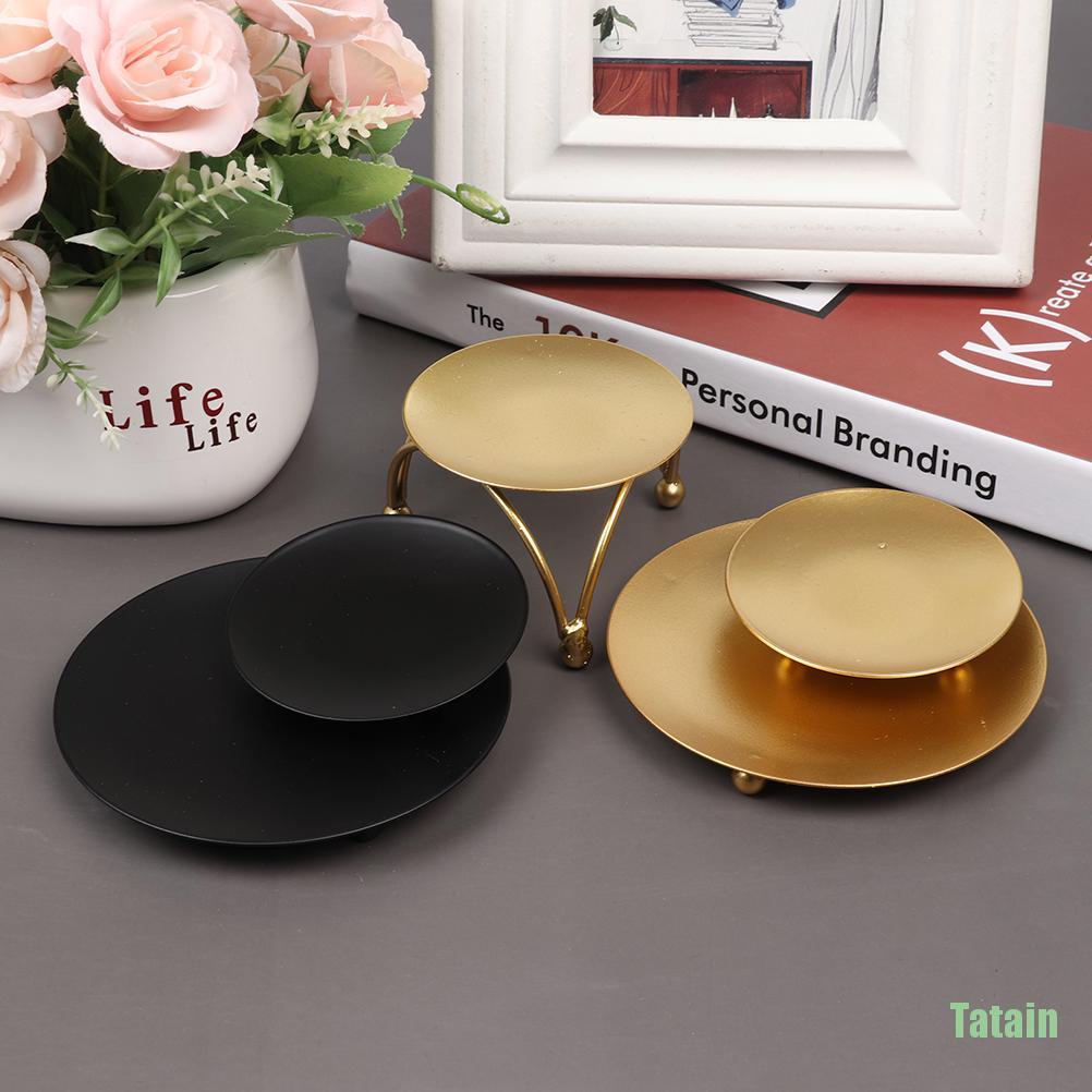 Giá đỡ đèn cầy bằng sắt màu vàng phong cách thời trang Bắc Âu sáng tạo