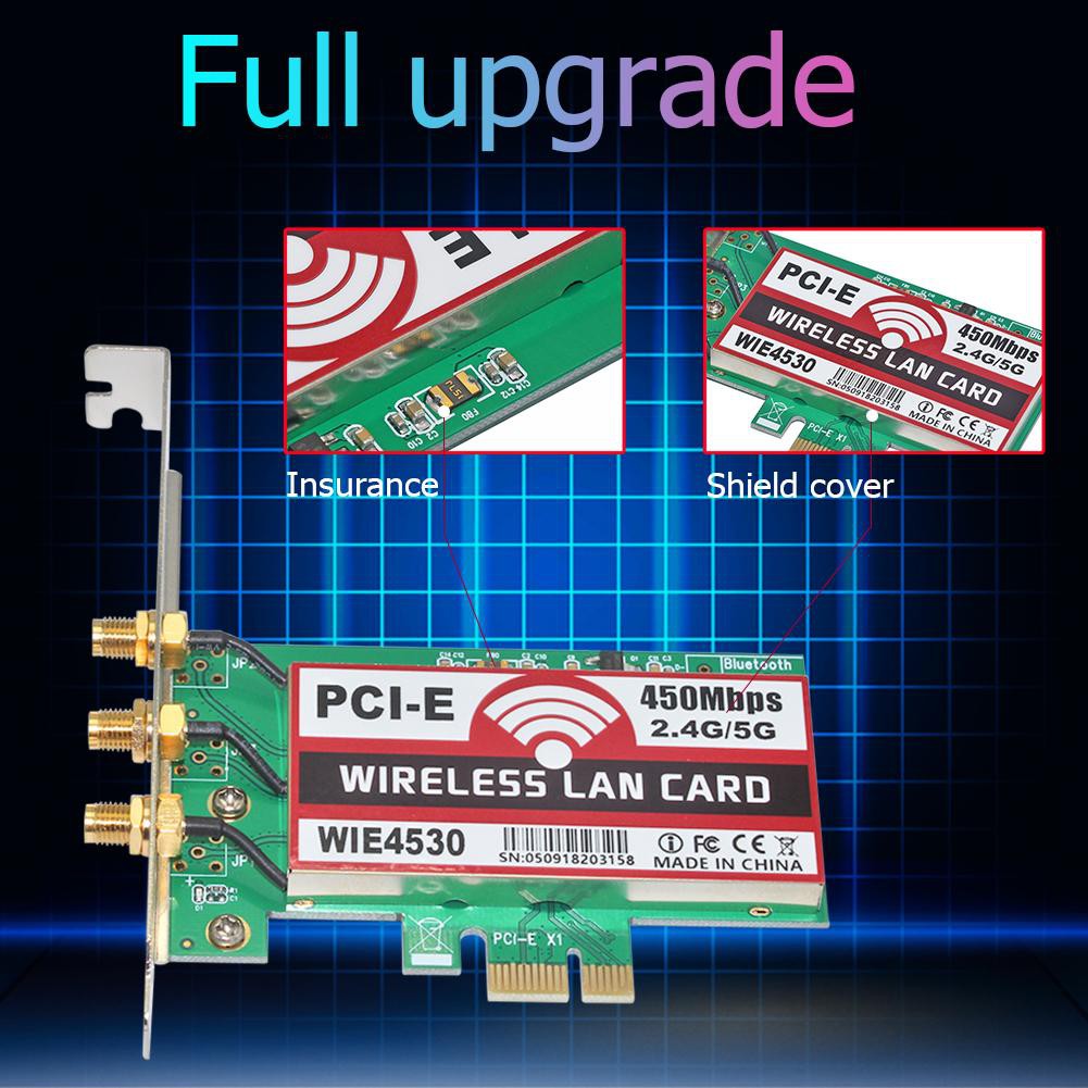 Card mạng không dây 450Mbps 2.4G / 5G WiFi PCI-e X1 cho Desktop Driver | BigBuy360 - bigbuy360.vn