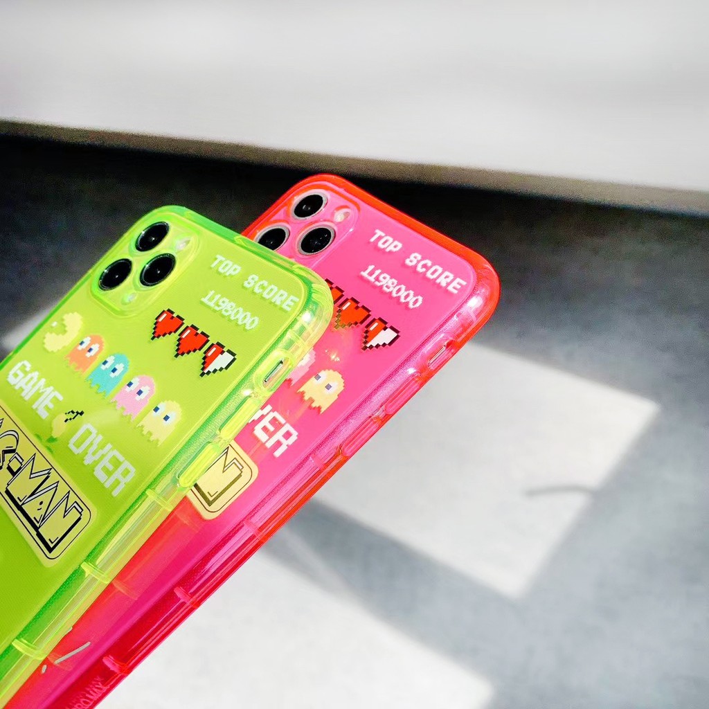 Ốp lưng iphone Pacman game neon 5/5s/6/6plus/6s/6s plus/6/7/7plus/8/8plus/x/xs/xs max/11/11 pro/11 promax – Shin Case