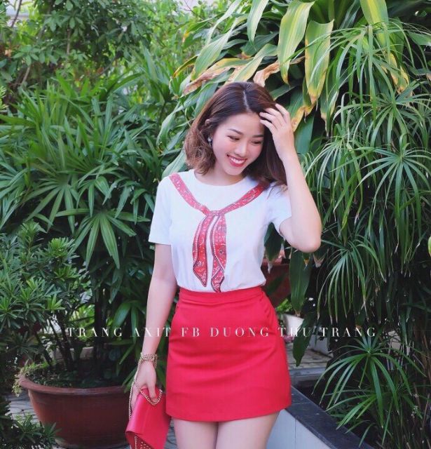 Chân váy chữ A túi sườn