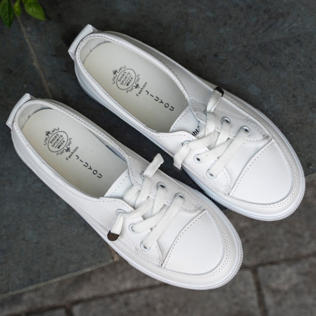 [ảnh thật] Giầy lười basic ( Trắng, Be) | BigBuy360 - bigbuy360.vn