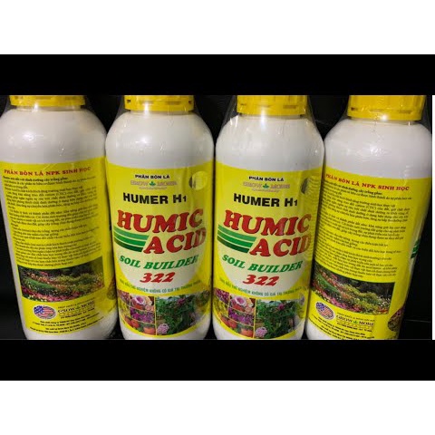 Phân bón lá Humic Acid 322 Humer kích rễ kích chồi chống rụng bông 1 Lít