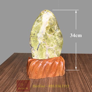 Cây Đá Phong Thủy Đá Ngọc Sepentine Nguyên Khối Đánh Bóng 5,9kg-34cm