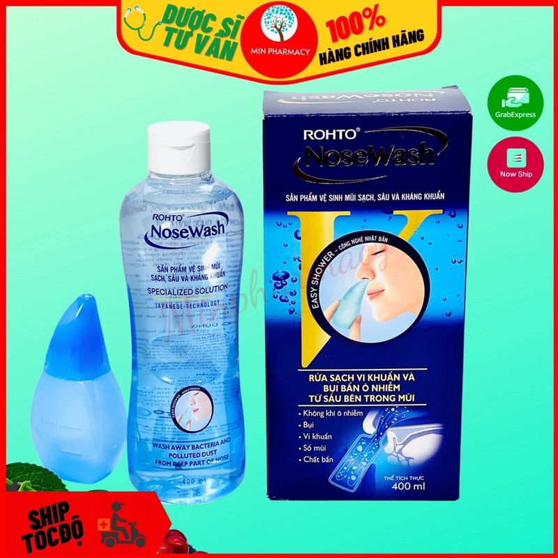 Bộ sản phẩm Vệ sinh mũi ROHTO NOSEWASH (400ml) - Minpharmacy