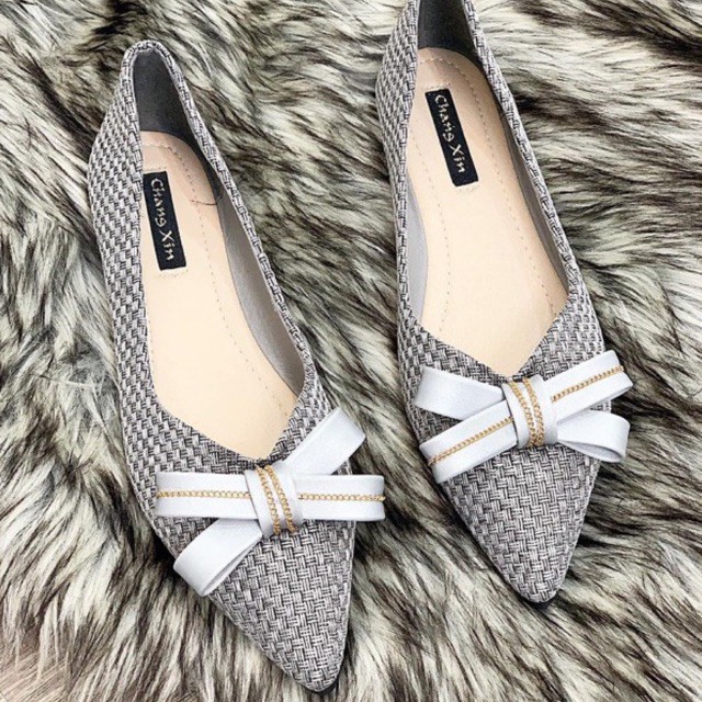 Giày bệt mũi nhọn chất vải dệt sợi to sang trọng - B298 | BigBuy360 - bigbuy360.vn