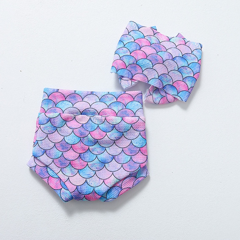 Bộ 2 Món Gồm Băng Đô Và Quần Ngắn In Họa Tiết Chữ uer Dành Cho Bé Sơ Sinh