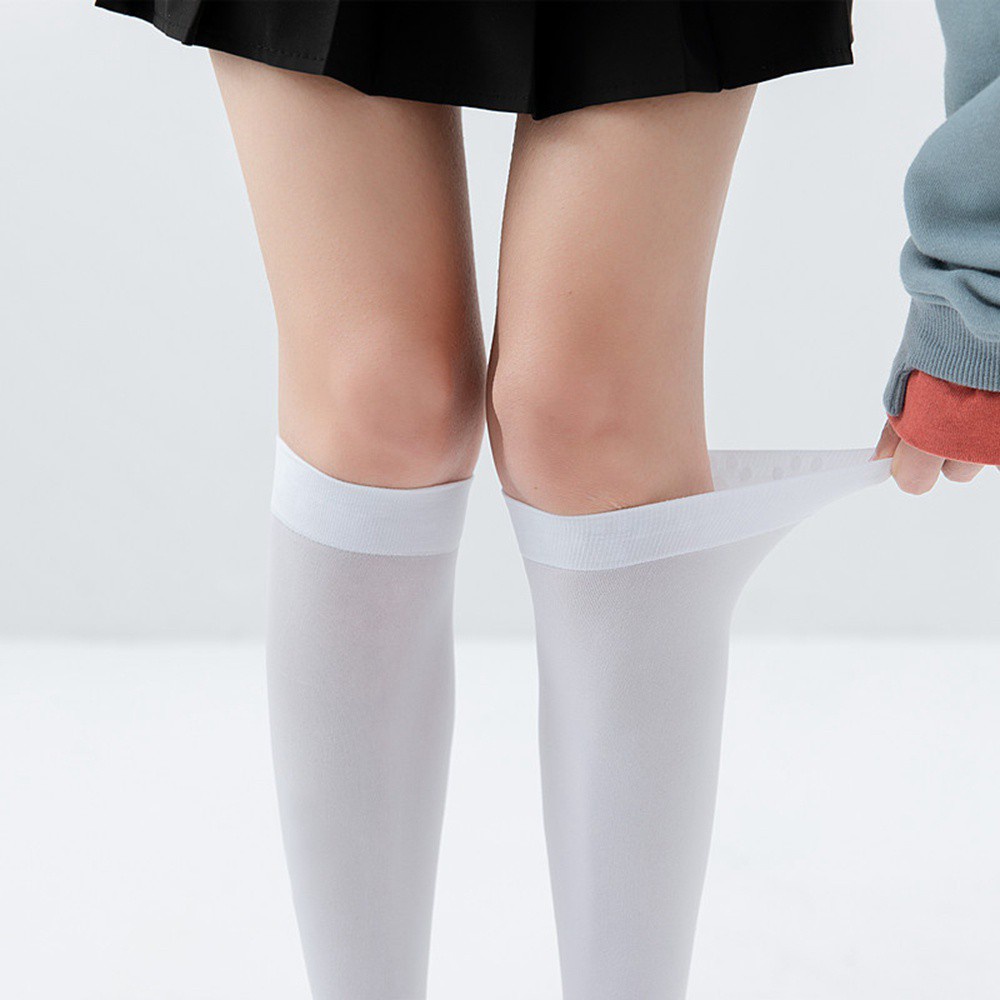 Vớ cổ cao siêu mỏng thoáng khí màu sắc ngọt ngào phong cách Nhật Bản cho nữ