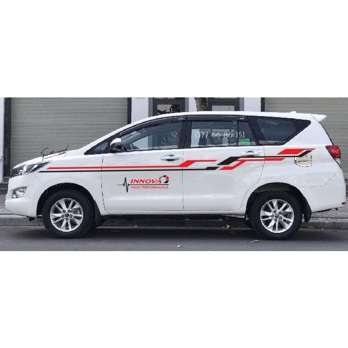 Tem Dán Sườn Xe Innova Mẫu Mới 2021. Tem Dán Sườn Xe Innova