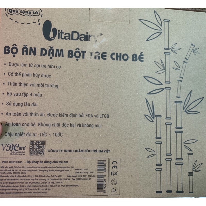 Bộ Chén Ăn Dặm Sợi Tre Cao Cấp Cho Em Bé Kiểu Nhật 5 Món