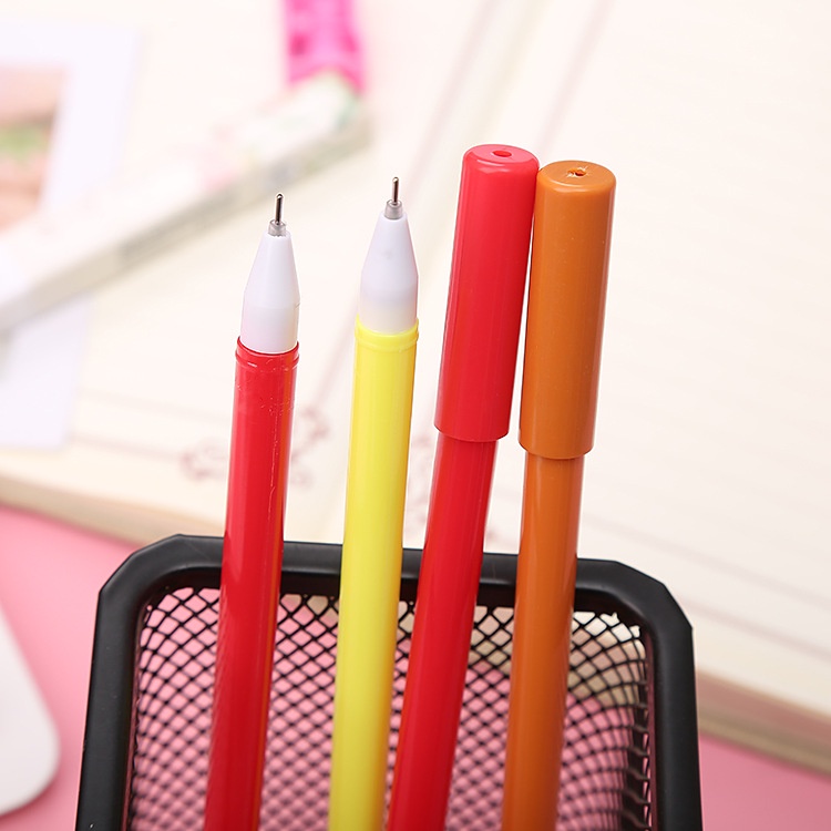 Bút Mực Gel Hình Khoai Tây Chiên/ Burger/Kem Dễ Thương Sáng Tạo Cho Học Sinh/Văn Phòng