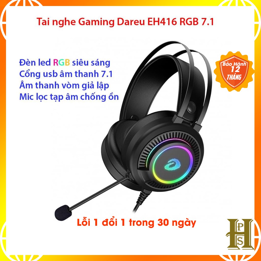 Tai nghe DAREU EH416 RGB giả lập 7.1 cắm cổng USB | BigBuy360 - bigbuy360.vn