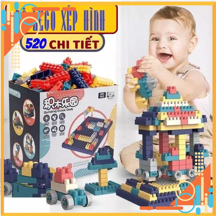 [Mã TOYOCT hoàn 20K xu đơn 50K] LEGO XẾP HÌNH 520 CHI TIẾT SÁNG TẠO CÙNG BÉ [BÁN SỈ BÁN LẺ]