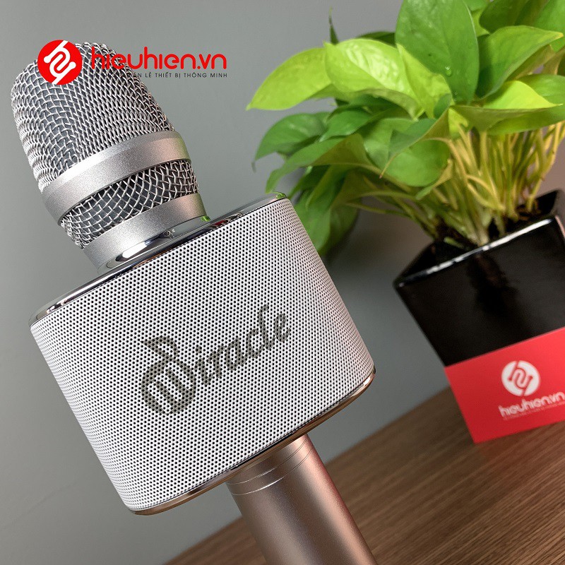 Miracle M100 - Mic Karaoke Bluetooth Cao cấp Hàn Quốc có màn hình LED nhiều hiệu ứng HAY