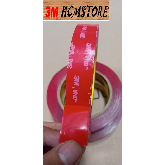 3M VHB 4910 20mm dài 4.5met Trong Suốt dầy 1,1mm - Băng Keo Hai Mặt Siêu Dính, Siêu Cường Lực chuyên dán kính, kim loại