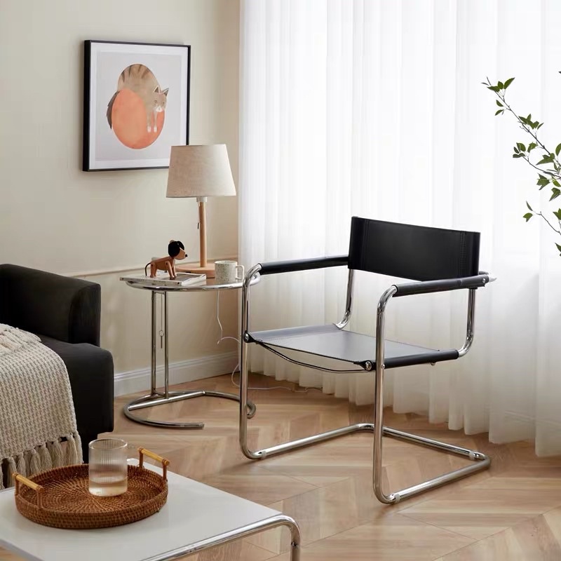Ghế bành Bauhaus da yên cao cấp - Bắc Âu