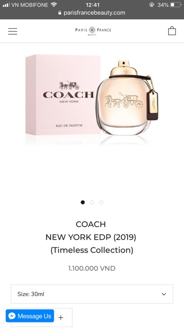 Nước hoa Coach authentic 100% cắp nách mang về