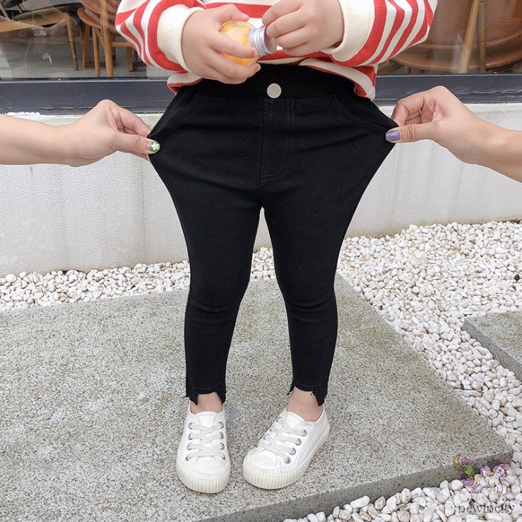 Quần legging ôm dáng co giãn eo cao thời trang mùa thu cho bé gái