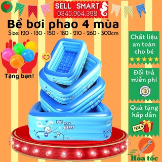 👉 Bể Bơi Cho Bé, Hồ Phao Bơi, Kích thước 1M2, 1M3, 1M5, 1M8, 2M1 Loại 1 dày dặn, chất liệu PVC chống trượt