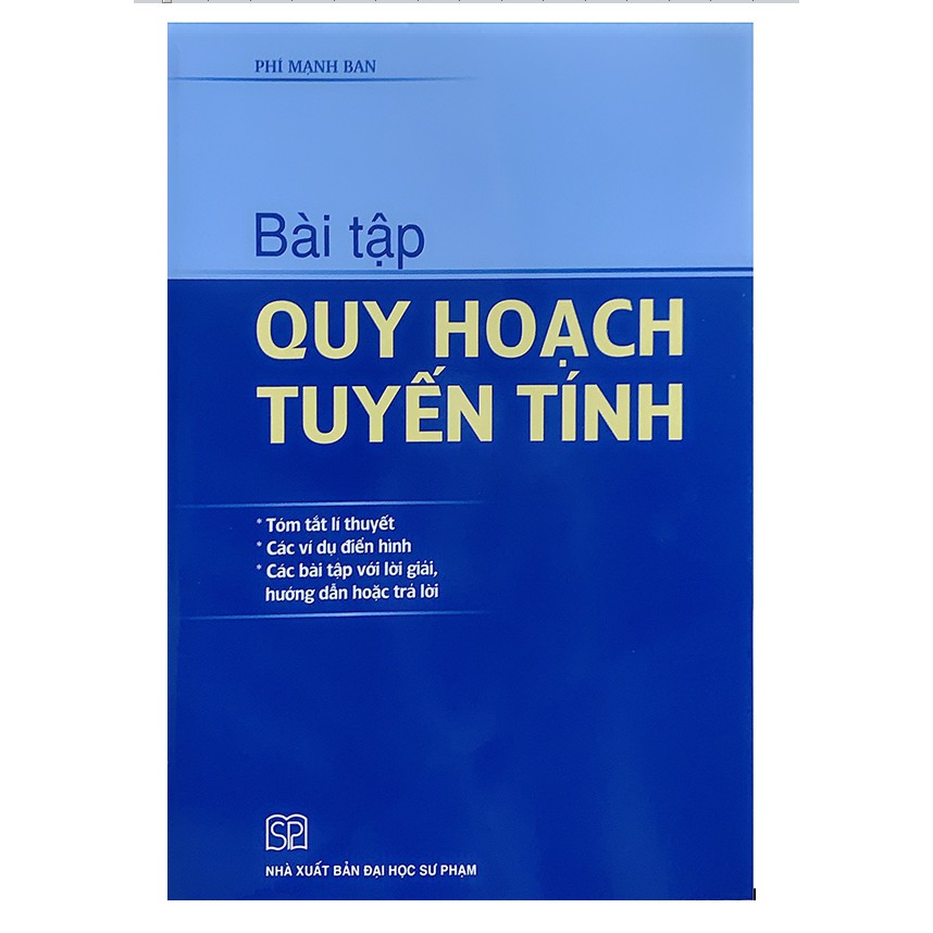 Sách - Bài tập Quy hoạch tuyến tính